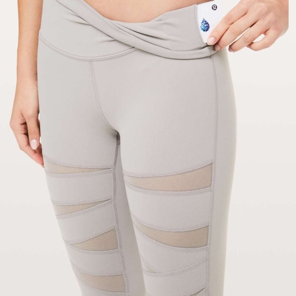 Lululemon Wunder Under Pant (High-Rise) *Tech Mesh 28" Dark Chrome Leggings  6 - Picture 11 of 11